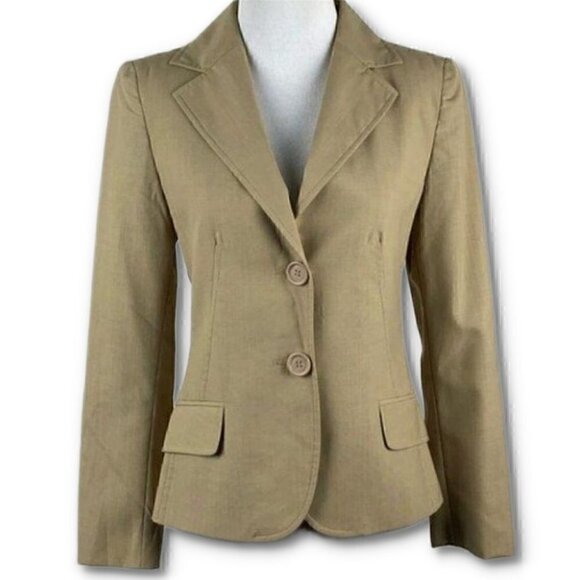 Patrizia Luca blazer 40 4 tan 100% Italian wool - Picture 1 of 10